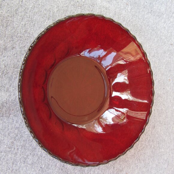 ruby red depression glass 8 oz bowls anchor hocking set of 4 (W3268) - Picture 8 of 11